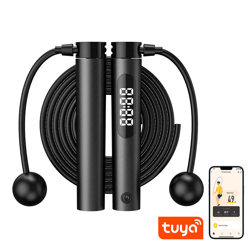 Smart Jump Rope Digital Counter - เชือกกระโดดไร้สายคุณภาพสูง พร้อมตัวนับดิจิตอล เชื่อมต่อแอปฟิตเนสที่บ้าน ปรับความยาวได้ เชือกกระโดดอัจฉริยะ