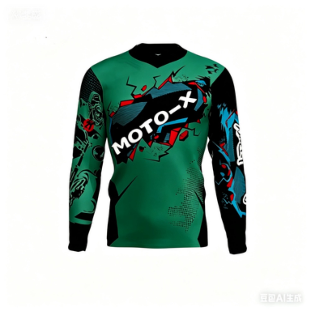 เสื้อกีฬาแขนยาวธีม MOTO-X ระบา - Cycling บทวิจารณ์และราคา