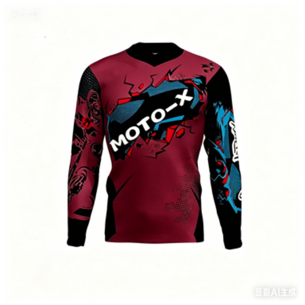 เสื้อกีฬาแขนยาวธีม MOTO-X ระบา - Cycling บทวิจารณ์และราคา