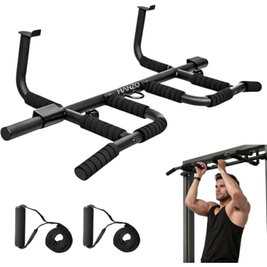 ชุดบาร์โหนติดประตูพร้อมสายรัดแ - Door Pull Up Bar No Screw บทวิจารณ์และราคา