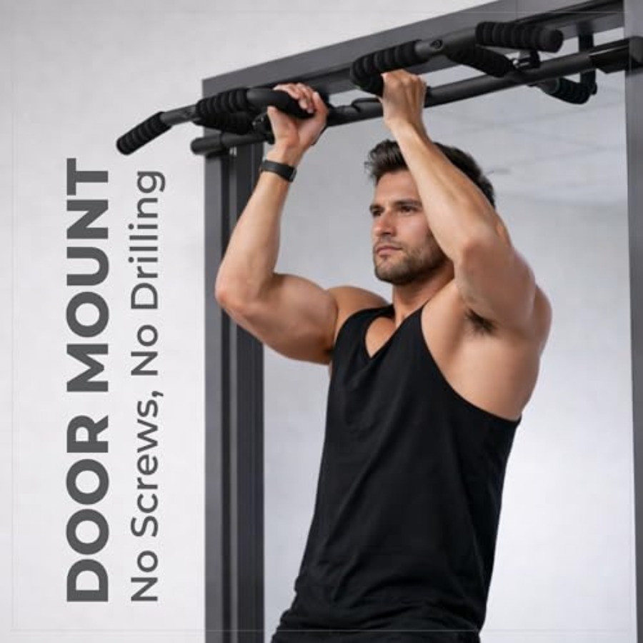 ชุดบาร์โหนติดประตูพร้อมสายรัดแ - Door Pull Up Bar No Screw บทวิจารณ์และราคา
