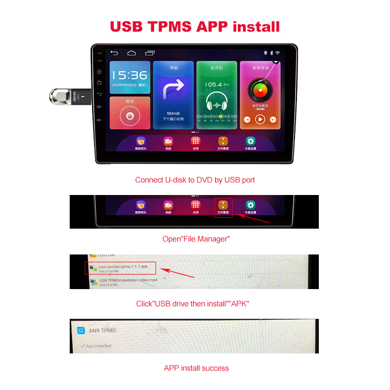 TPMS พร้อมตัวรับสัญญาณ USB เหม - Camping บทวิจารณ์และราคา